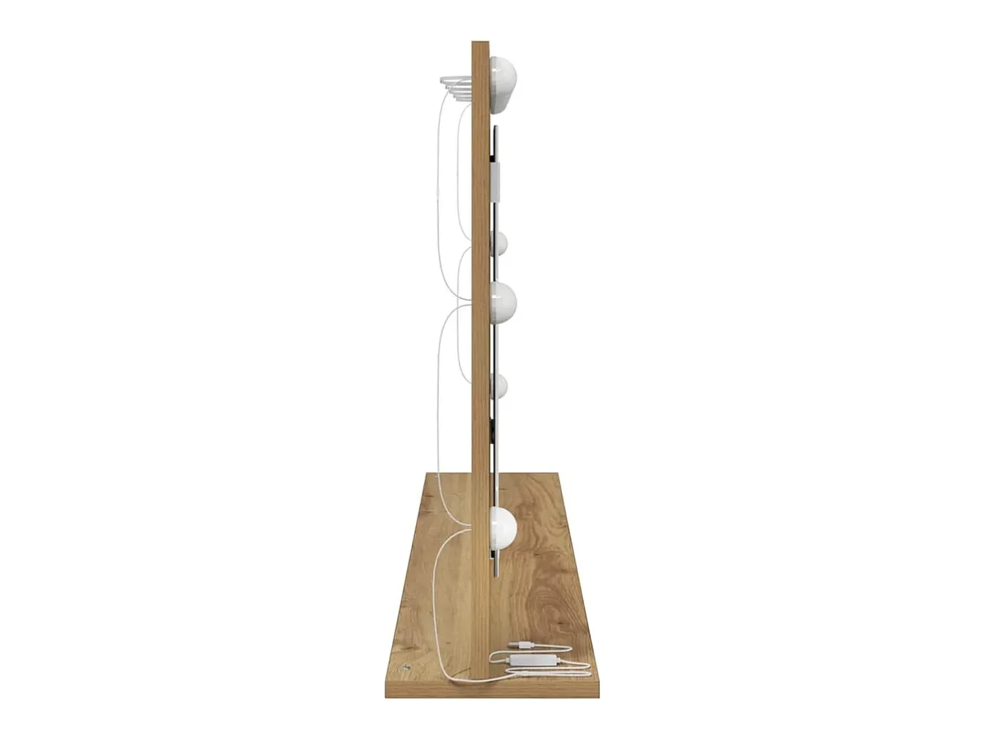Clearance Espejo de tocador con espejo Roble artesanal 100 x 55 x 18 cm Marru00f3n