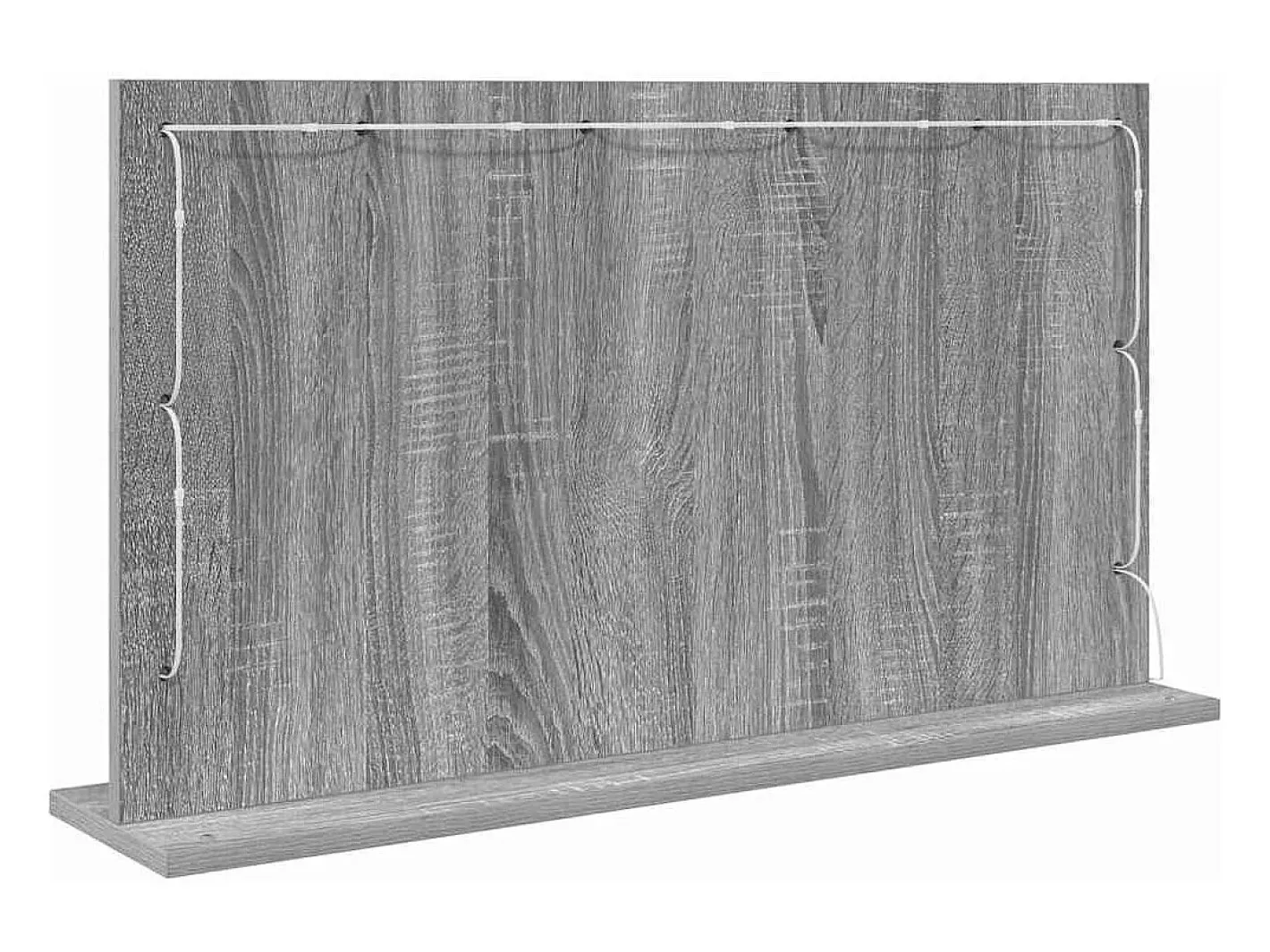 Espejo De Pared|Espejo-Espejo de tocador con espejo Sonoma Grey 80 x 45 x 18 cm Gris