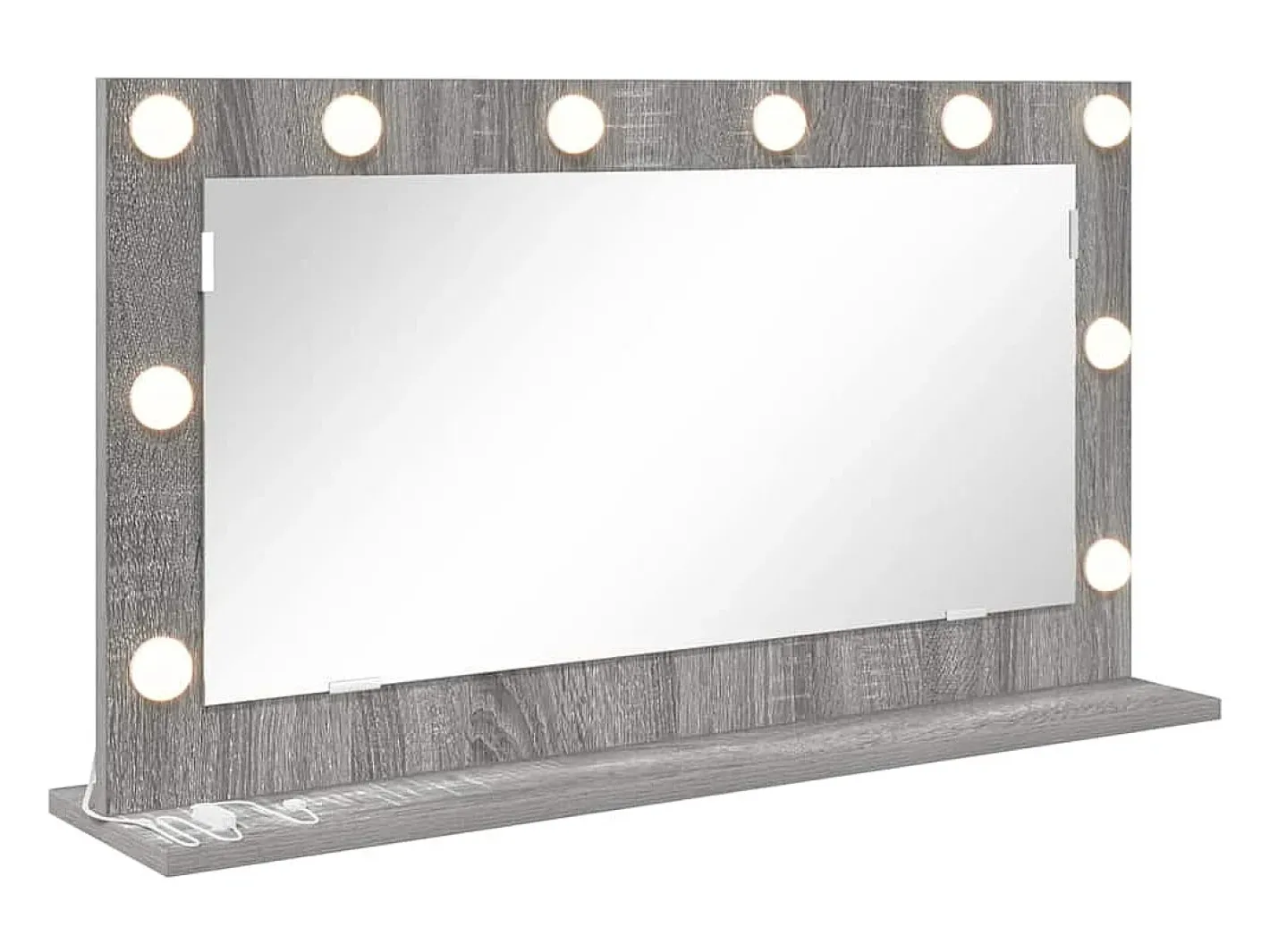 Espejo De Pared|Espejo-Espejo de tocador con espejo Sonoma Grey 80 x 45 x 18 cm Gris