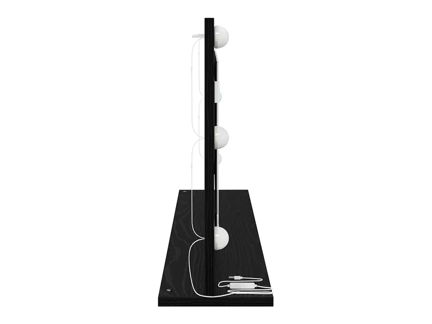 Discount Espejo de tocador con espejo Roble 100 x 45 x 18 cm Negro