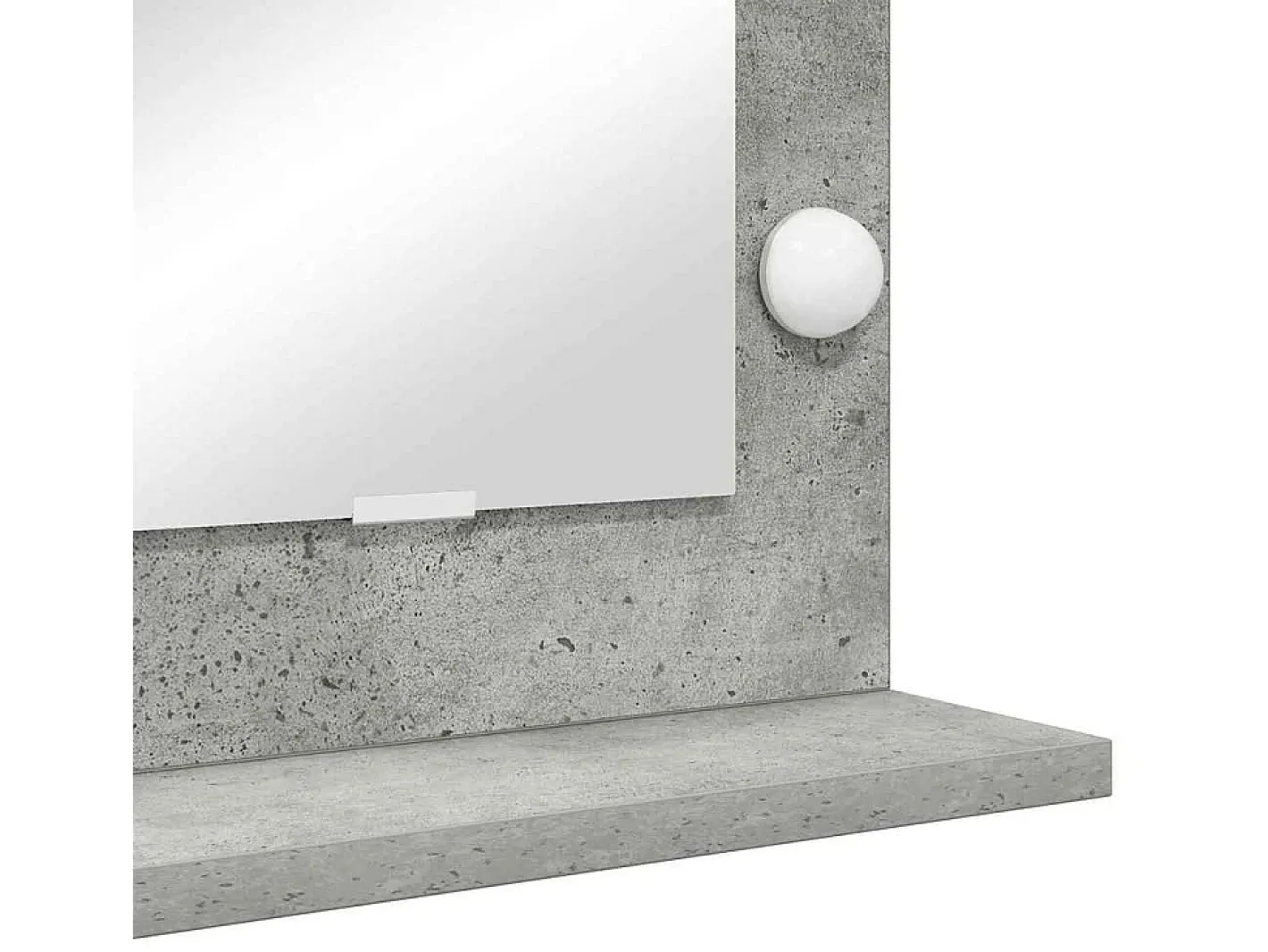 Espejo de tocador con espejo hormigón 80 x 45 x 18 cm Gris