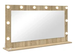 Outlet Espejo de tocador con espejo Roble Sonoma 100 x 55 x 18 cm Marru00f3n