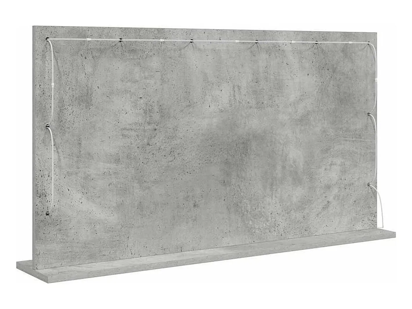 Espejo De Pared|Espejo-Espejo de tocador con espejo hormigón 100 x 55 x 18 cm Gris