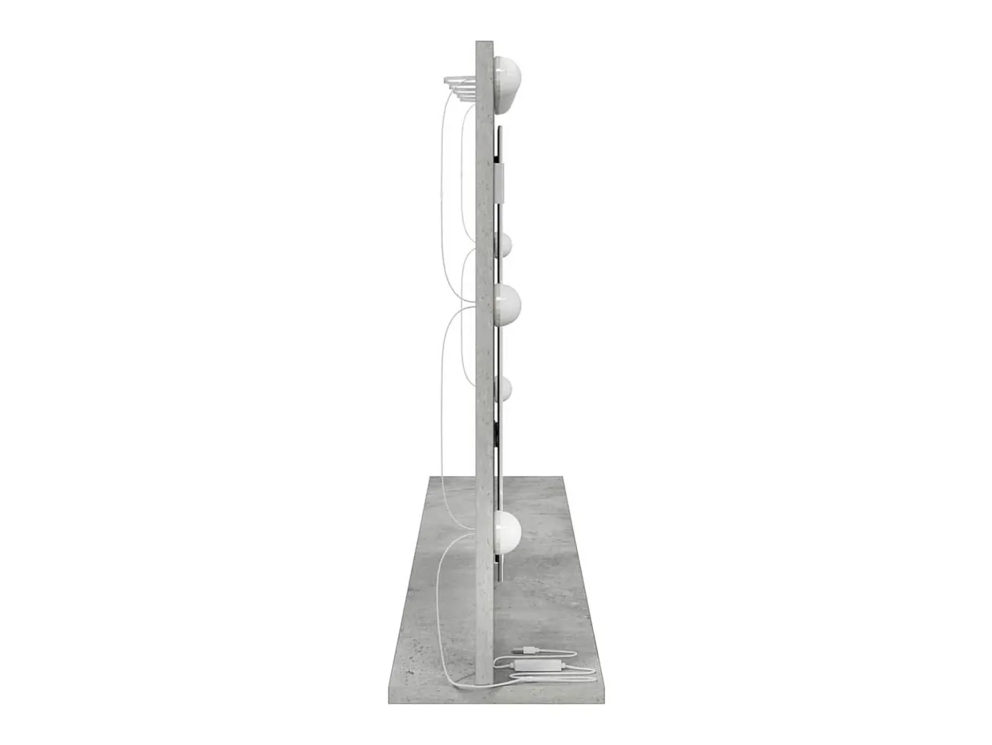 Espejo De Pared|Espejo-Espejo de tocador con espejo hormigón 100 x 55 x 18 cm Gris