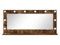 Hot Espejo de tocador con espejo Roble ahumado 100 x 45 x 18 cm Marru00f3n