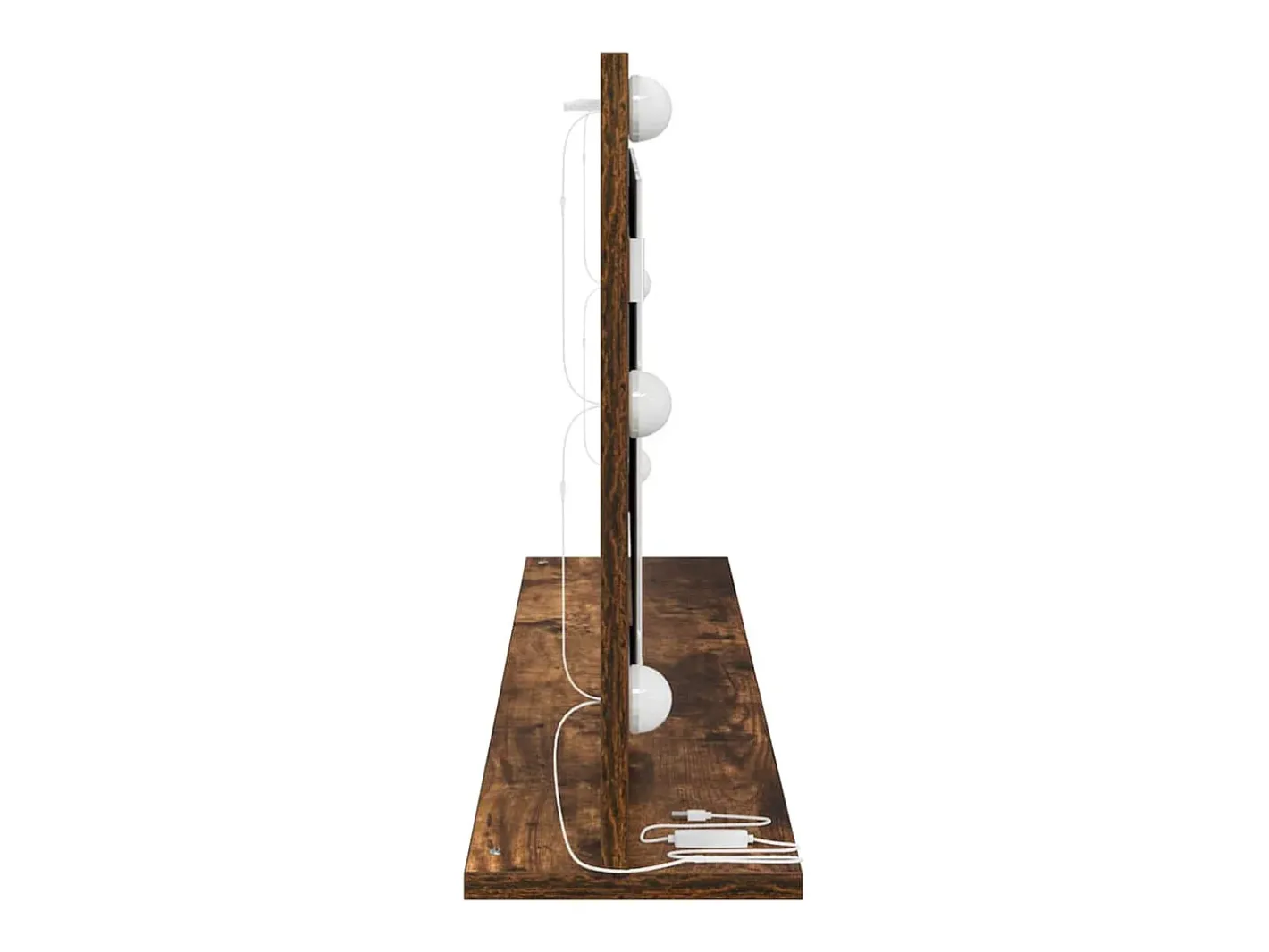 Hot Espejo de tocador con espejo Roble ahumado 100 x 45 x 18 cm Marru00f3n