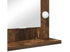 Espejo de tocador con espejo Roble ahumado 60 x 45 x 18 cm Marru00f3n Sale