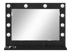 Discount Espejo de tocador con espejo Roble 60 x 45 x 18 cm Negro