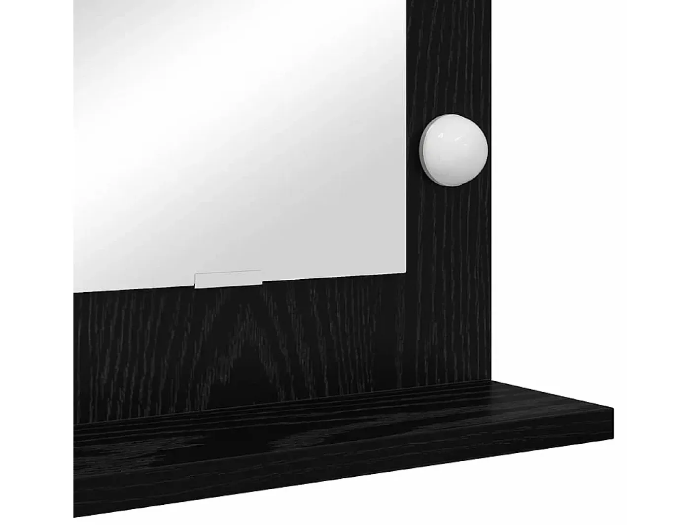 Discount Espejo de tocador con espejo Roble 60 x 45 x 18 cm Negro