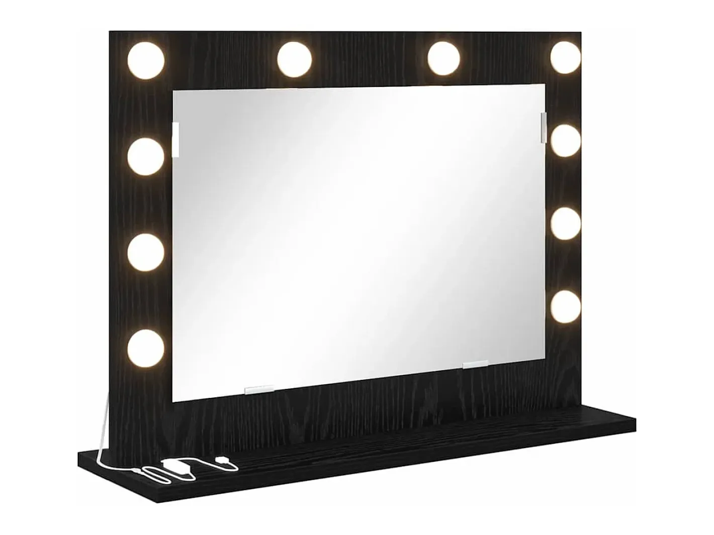 Discount Espejo de tocador con espejo Roble 60 x 45 x 18 cm Negro