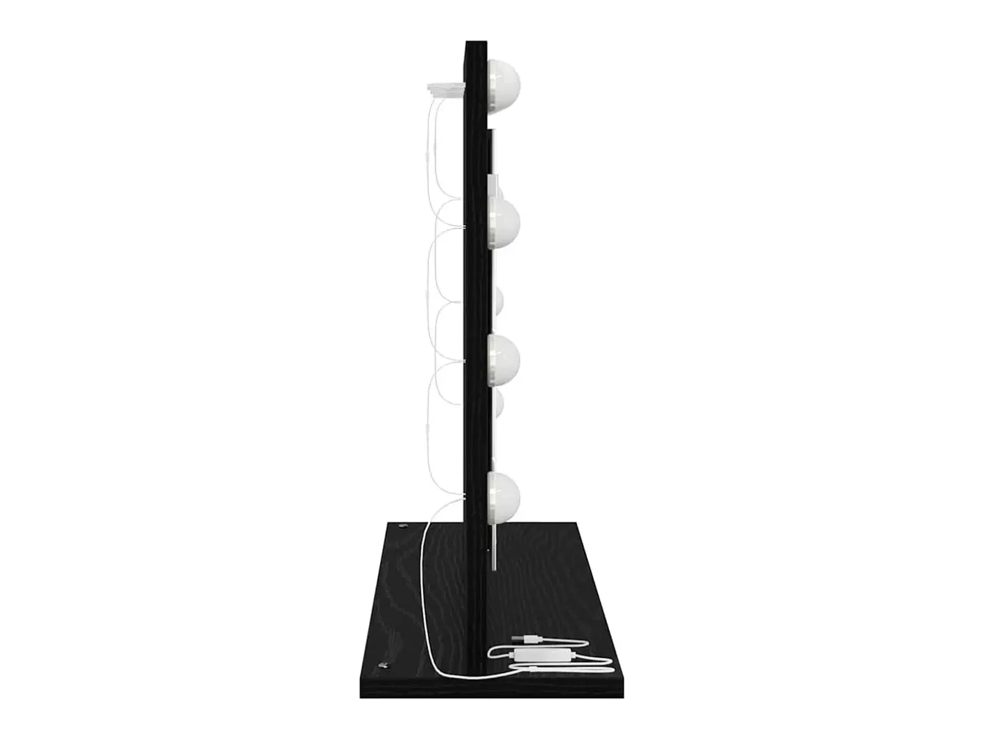 Discount Espejo de tocador con espejo Roble 60 x 45 x 18 cm Negro