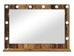 Discount Espejo de tocador con espejo Madera antigua 80 x 55 x 18 cm Marru00f3n