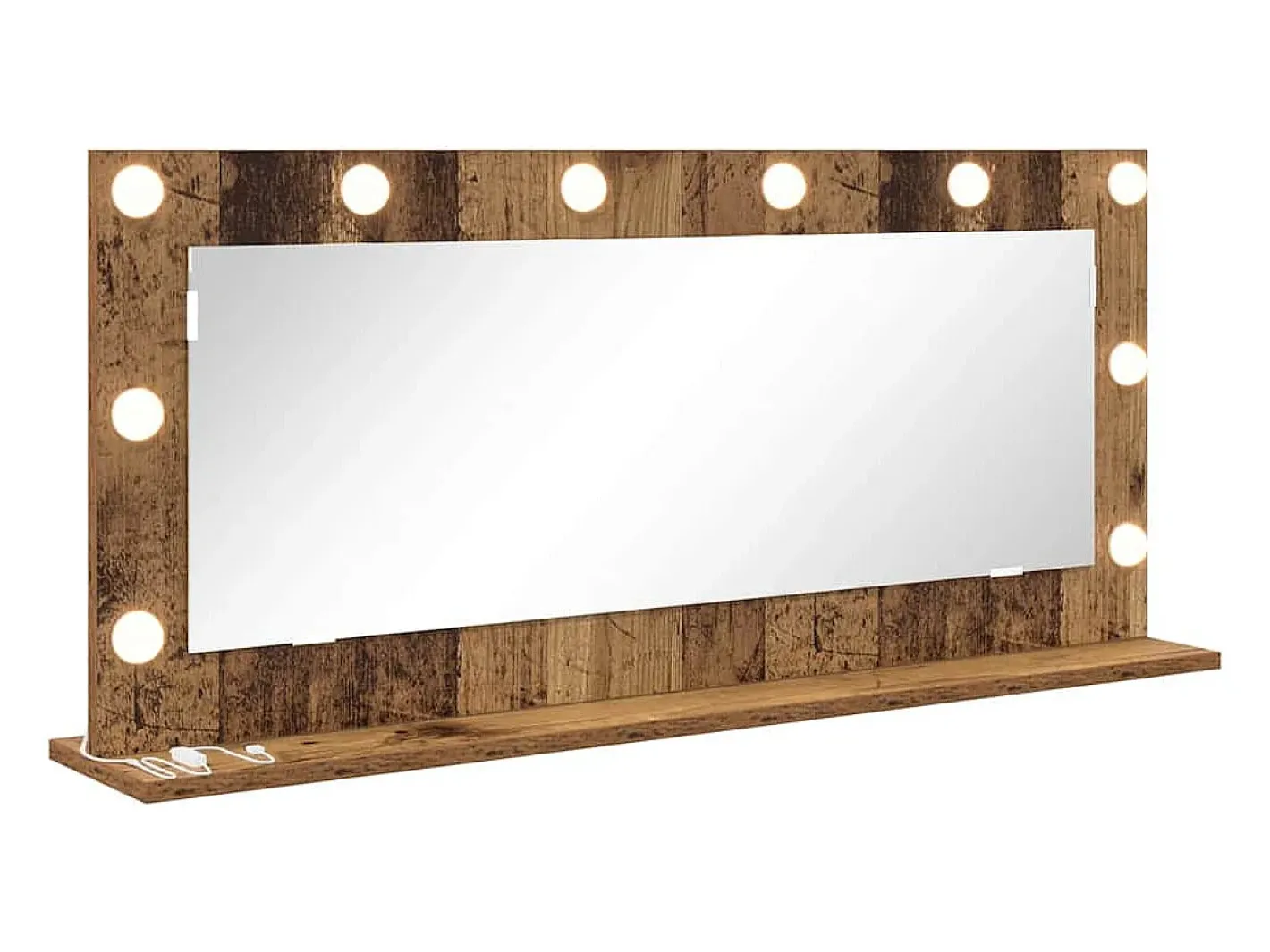 Espejo de tocador con espejo Madera antigua 100 x 45 x 18 cm Marru00f3n
