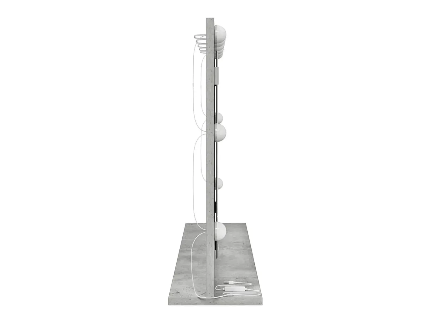 Espejo de tocador con espejo hormigón 80 x 55 x 18 cm Gris Best