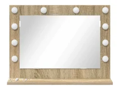 Sale Espejo de tocador con espejo Roble Sonoma 60 x 45 x 18 cm Marru00f3n