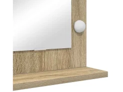 Sale Espejo de tocador con espejo Roble Sonoma 60 x 45 x 18 cm Marru00f3n