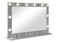 New Espejo de tocador con espejo Sonoma Grey 80 x 55 x 18 cm Gris