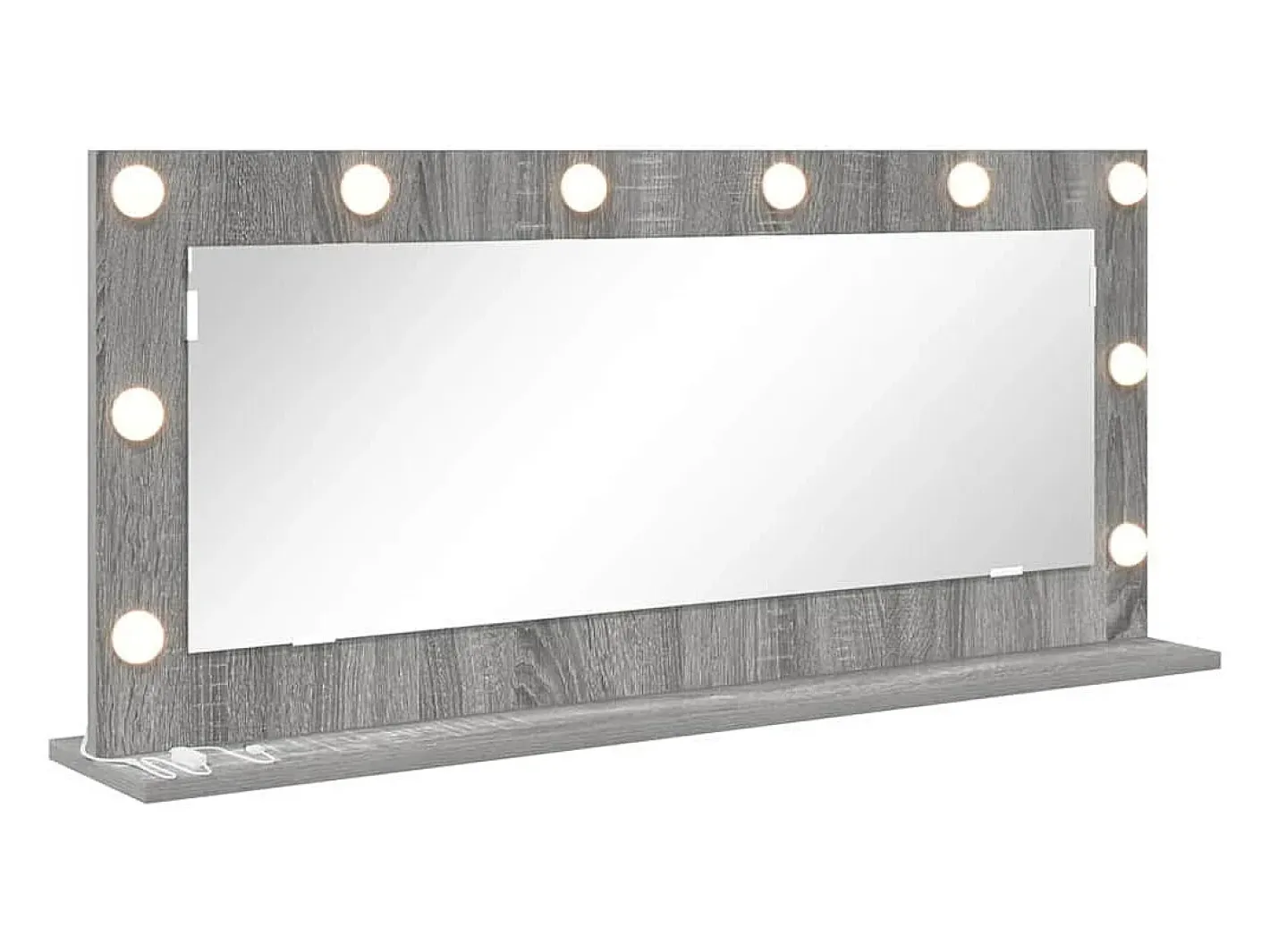 Espejo De Pared|Espejo-Espejo de tocador con espejo Sonoma Grey 100 x 45 x 18 cm Gris