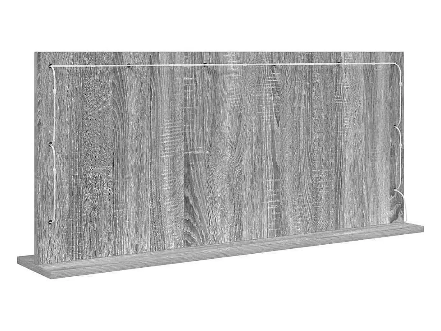 Espejo De Pared|Espejo-Espejo de tocador con espejo Sonoma Grey 100 x 45 x 18 cm Gris