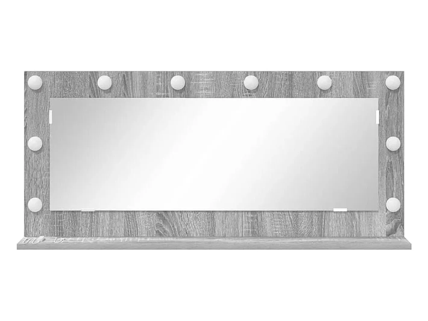 Espejo De Pared|Espejo-Espejo de tocador con espejo Sonoma Grey 100 x 45 x 18 cm Gris