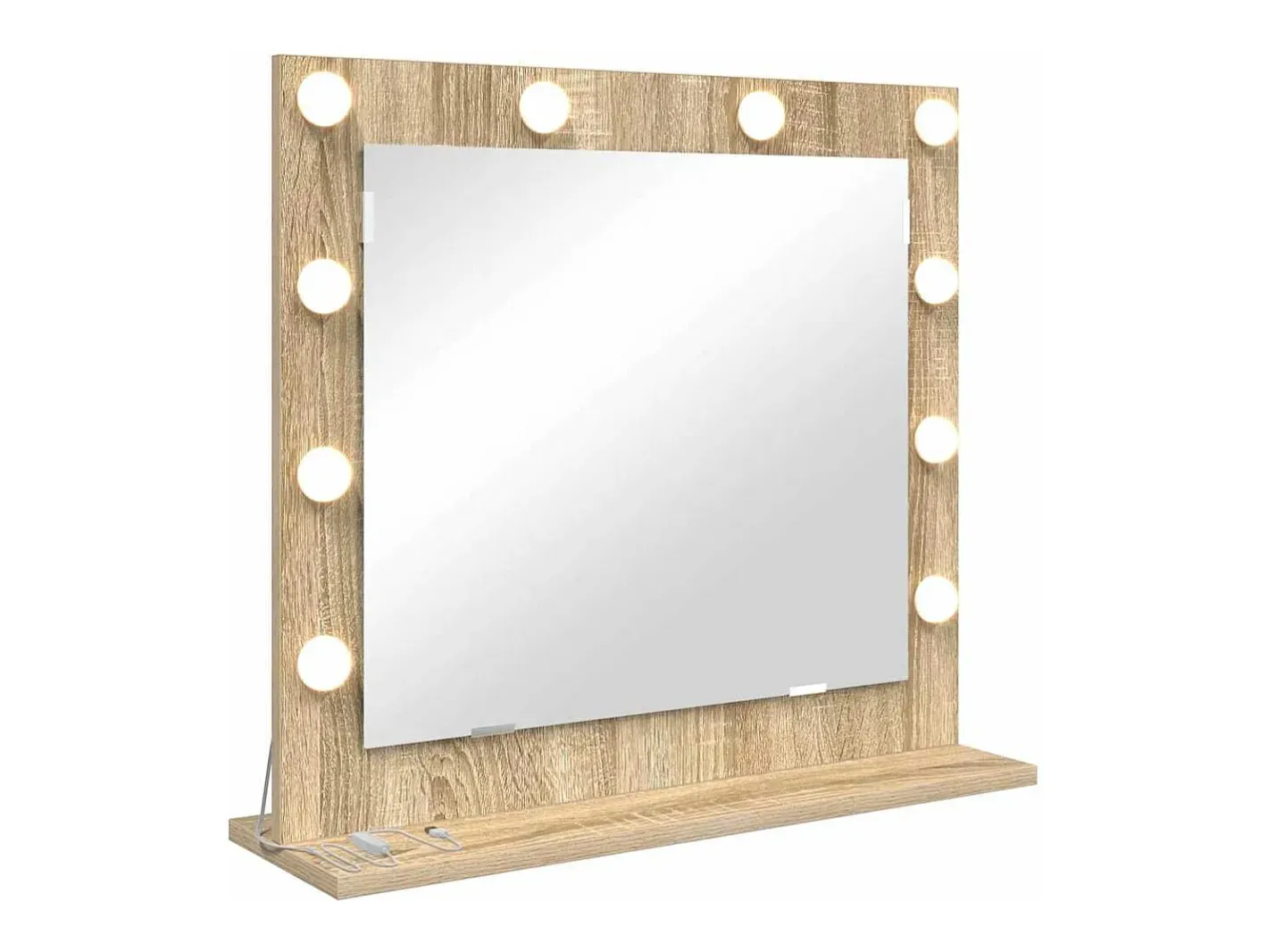 Best Espejo de tocador con espejo Roble Sonoma 60 x 55 x 18 cm Marru00f3n