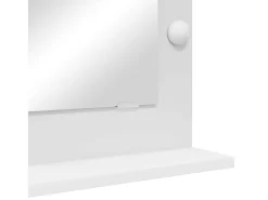 Sale Espejo de tocador con luces LED 70 x 50 x 18 cm Blanco
