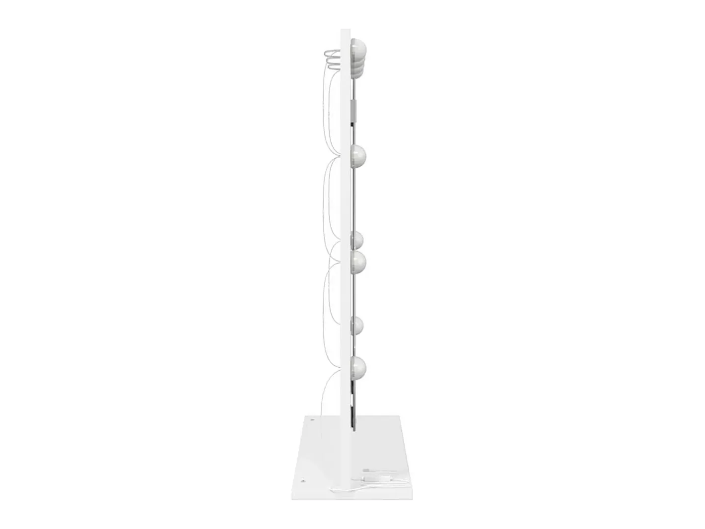 Sale Espejo de tocador con luces LED 70 x 50 x 18 cm Blanco