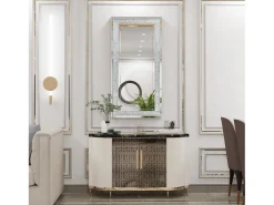 Sale Fativo Espejo decorativo rectangular grande, espejos de pared, espejo de pared deco, diseño de dormitorio, 120x60cm Plateado