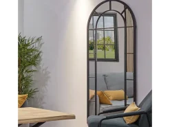 Clearance ADEC Espejo Dublin diseño ventana con arco 180x80x3,5 cm Negro