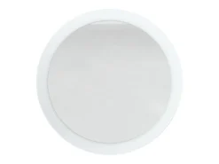 Espejo Globe 50 cm, Espejo de Pared Redondo Decorativo para Recibidor y Sala de Estar con Marco de MDF en mate Blanco Outlet