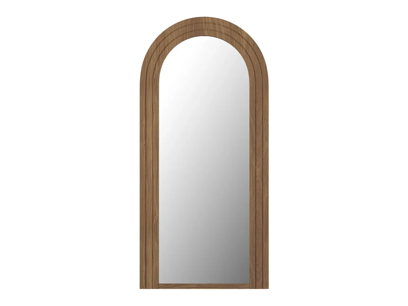 OZAIA Espejo grande arqueado de madera de hevea - L. 70 x A. 150 cm - Natural - ANSHUN Color natural claro Best