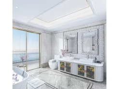 Fativo Espejo De Pared|Espejo-Espejo grande decorativo rectangular, espejo de pared decorativo, espejos de pared, marco de diseño para el hogar, 90x60cm Plateado