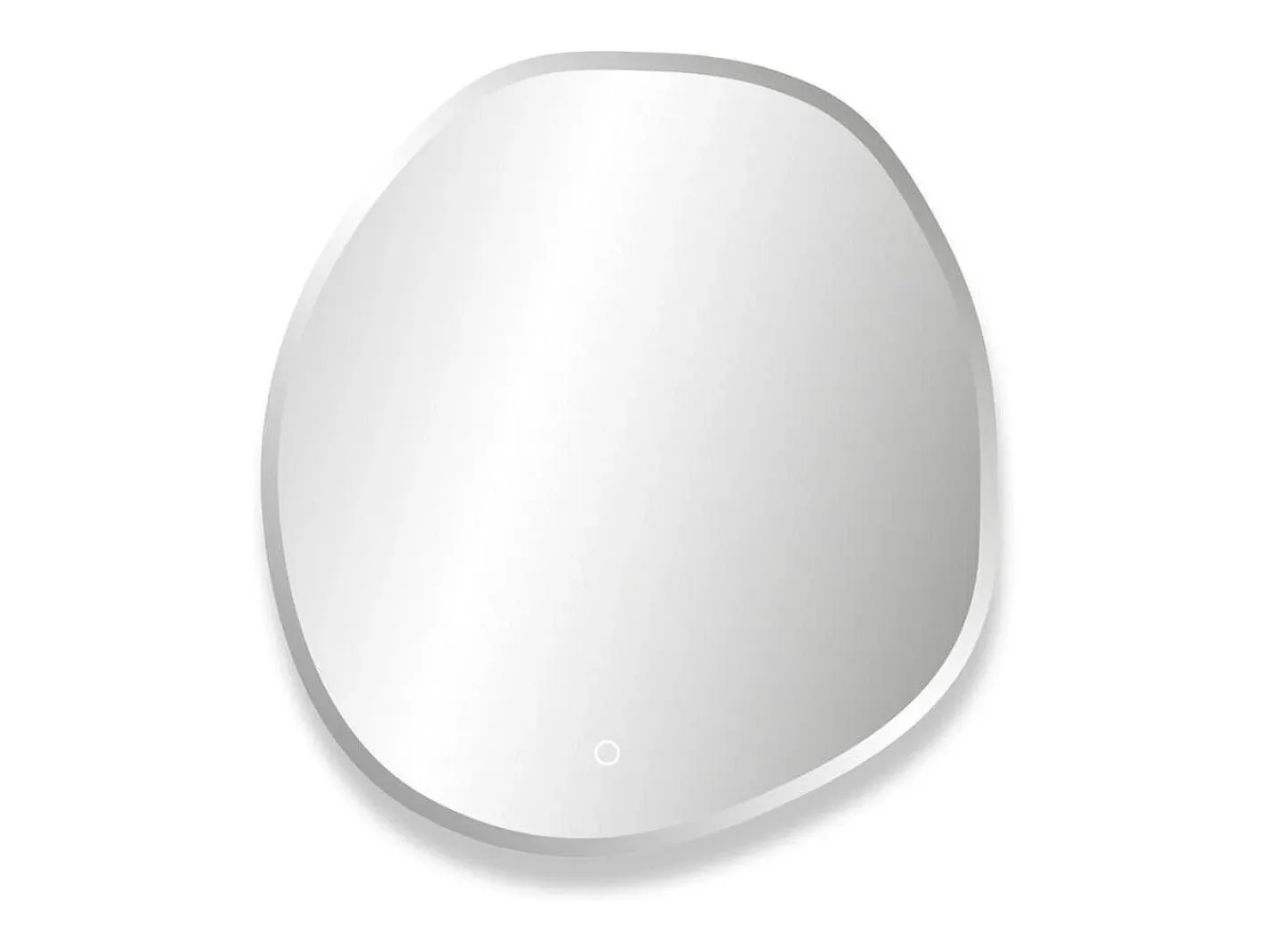Clearance Espejo LED orgánico D60/80cm en vidrio FLUEA Plateado