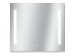 Espejo LED rectangular L60/80cm de vidrio LUMENA Plateado Sale