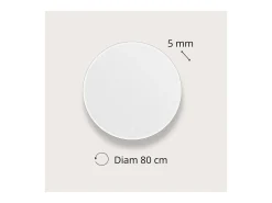 Espejo-Espejo LED redondo D60/70/80cm en vidrio ORAYA Plateado