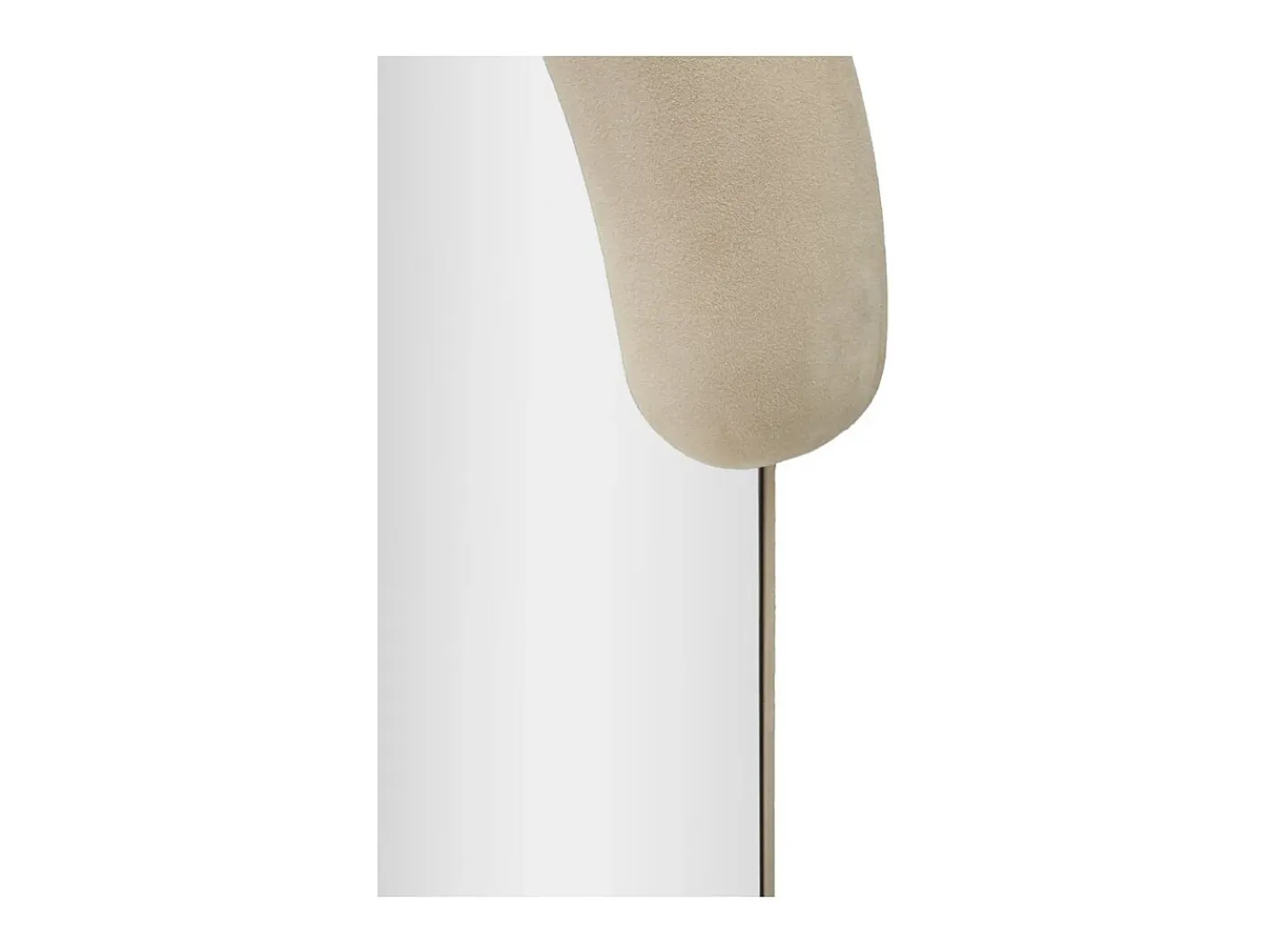 Espejo De Pared|Espejo-Espejo moderno de pared o de pie en terciopelo 60x160cm Chantal - Crema Beige