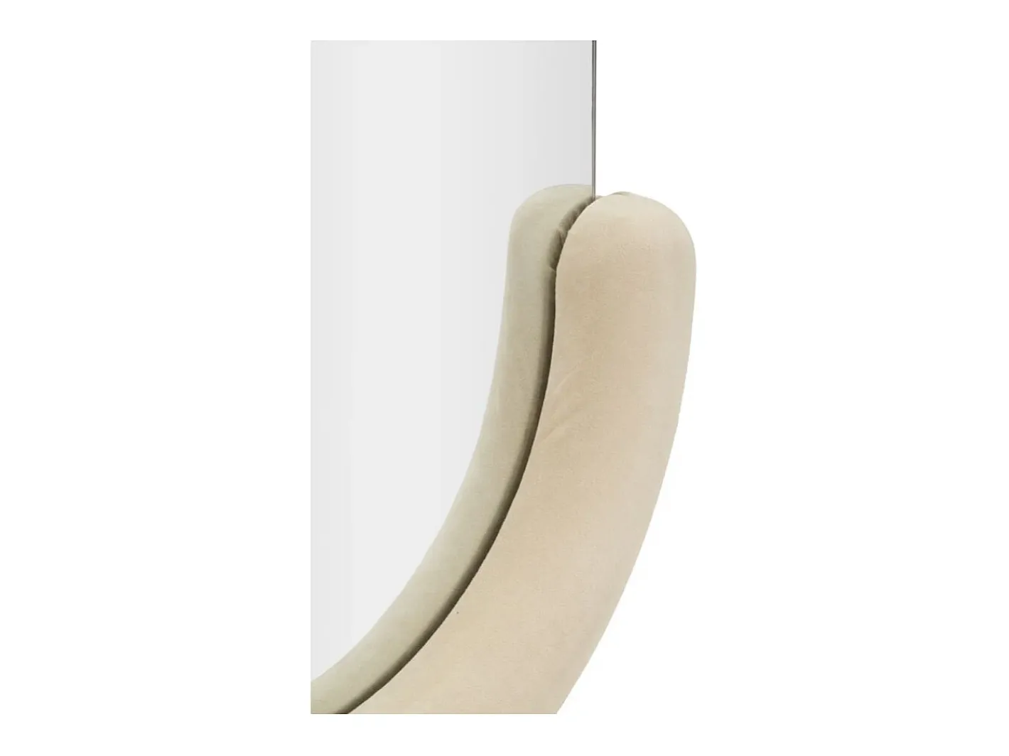 Espejo De Pared|Espejo-Espejo moderno de pared o de pie en terciopelo 60x160cm Chantal - Crema Beige
