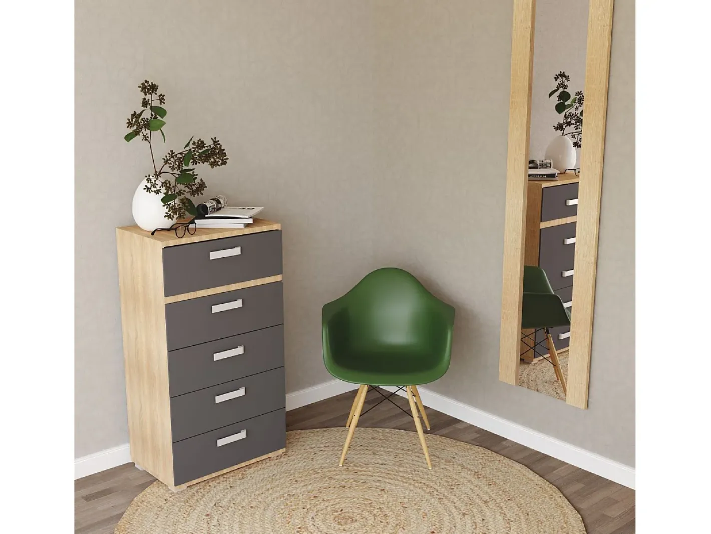 duehome Espejo De Pared|Espejo-Espejo mural Ataneq Cambria Marru00f3n