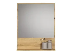 Outlet Calicosy Espejo mural con 1 estante L60 cm - PUREBLISS Beige