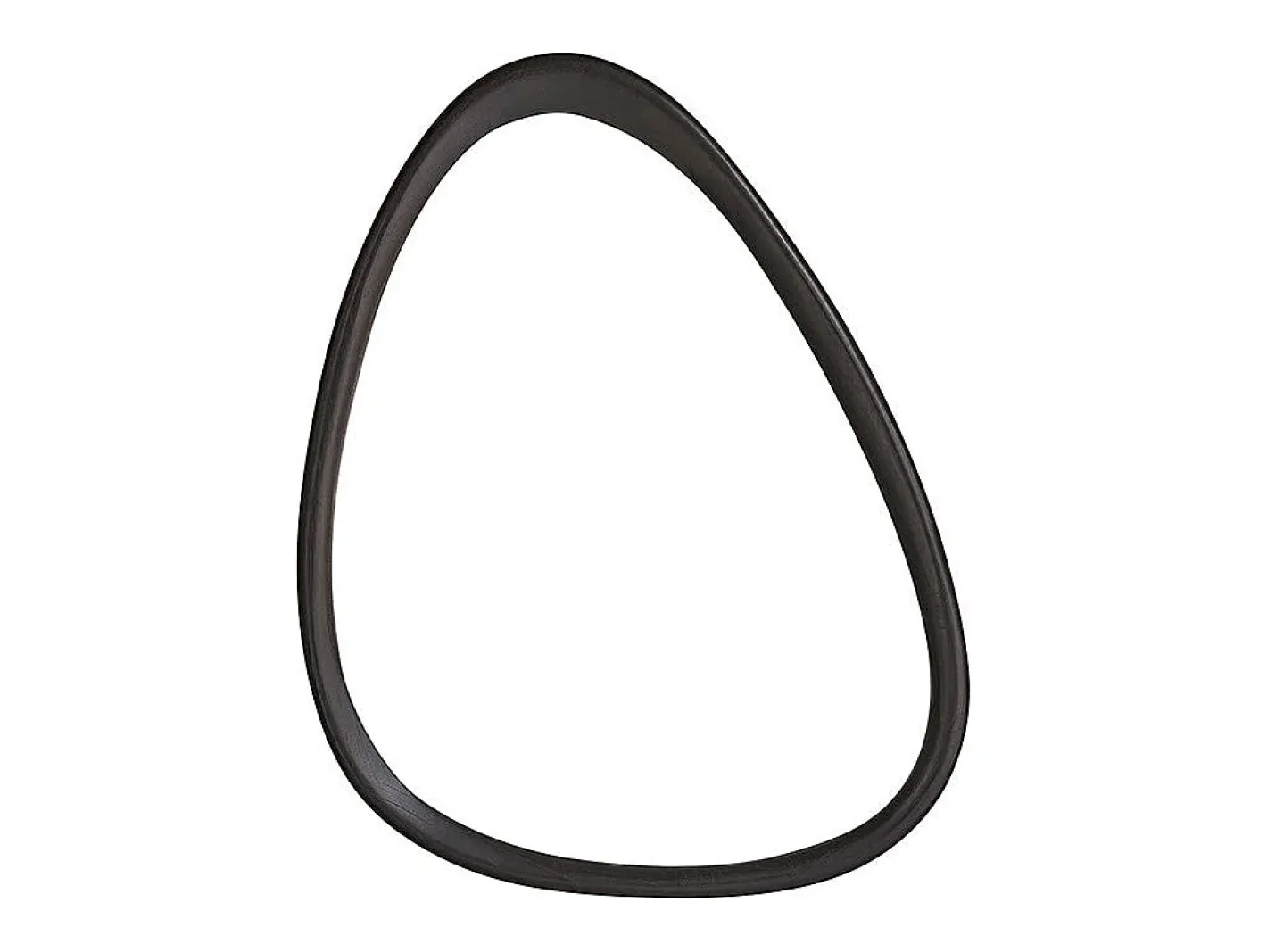 BERAH GETAH Espejo orgánico de madera de mindi 75x60 cm Negro New