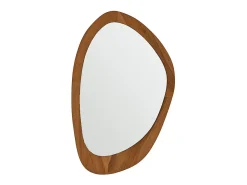 BERAH GETAH Espejo orgánico de teca maciza 90x60 cm Color natural claro