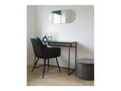Les Tendances Espejo ovalado de acero JERSEY – L 50 x H 80 cm-Color Negro Sale