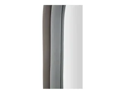 Espejo De Pared|Espejo-Espejo ovalado de pared con marco de terciopelo gris 90x60x4cm Antony Topo