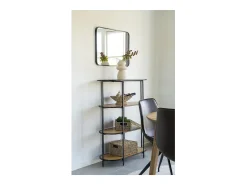 Les Tendances Espejo rectangular de aluminio MADRID – L 50 x H 70 cm-Color Negro