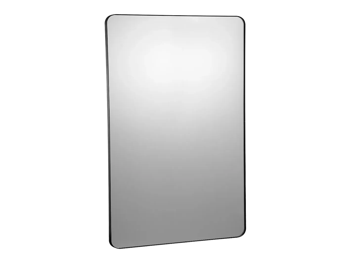 Espejo Rectangular de Pared SucceBuy Cuadrado de 101,6 x 76,2 CM con Marco de Aleación de Aluminio Negro