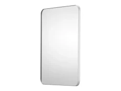 Espejo De Pared|Espejo-Espejo Rectangular SucceBuy, Espejo de Parede Cuadrado 55,9 × 76,2 cm con Marco de Aluminio Plateado