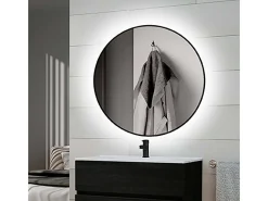 Discount Espejo redondo con iluminación decorativa LED Zeus para baño y hogar Transparente