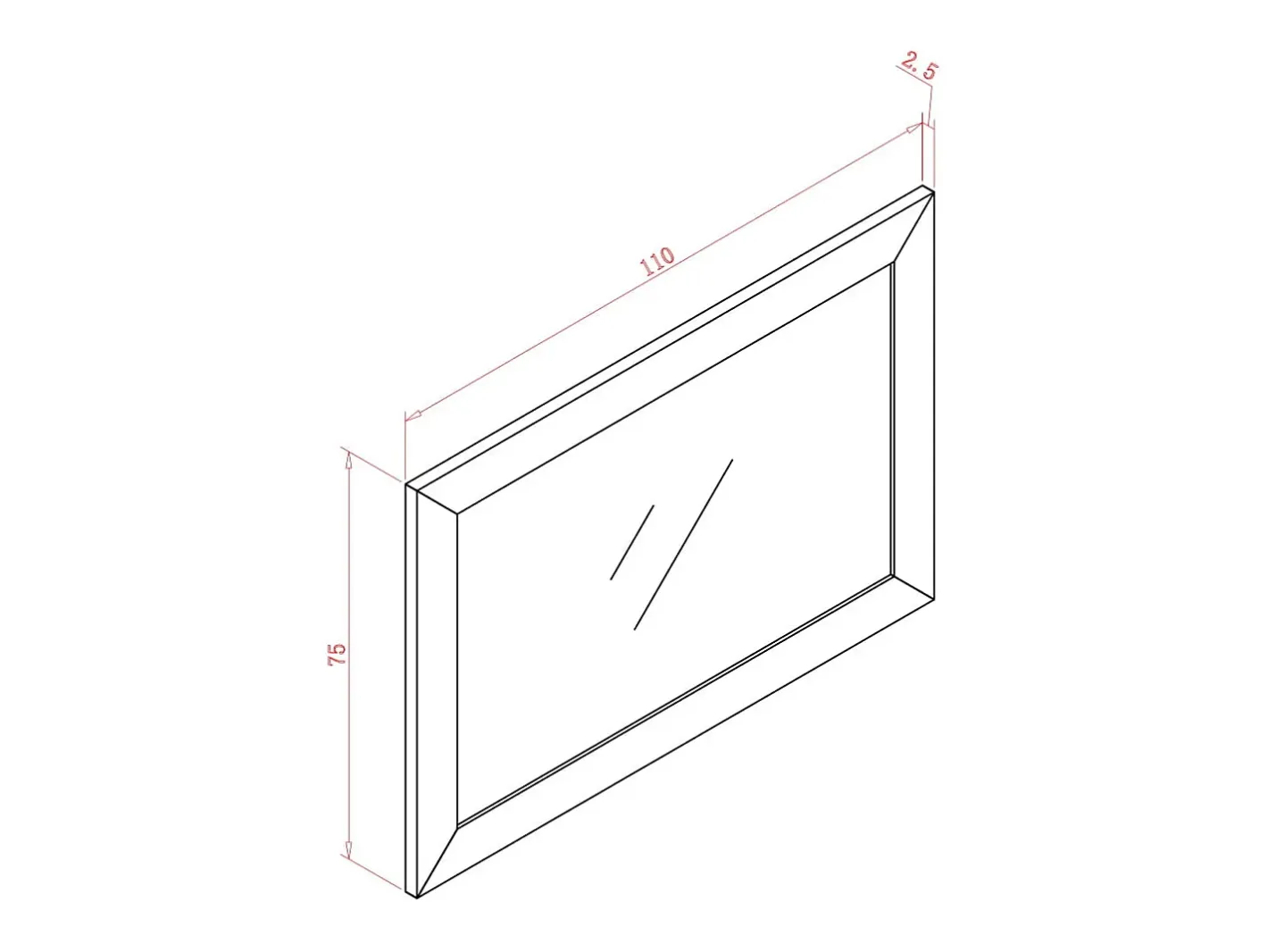Discount Espejo 110x75x2.5 cm Marrón Soho Marru00f3n