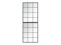 Espejo De Pared|Espejo-Espejos de pared 2 piezas 80x60 cm metal Negro