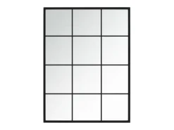 Espejo De Pared|Espejo-Espejos de pared 2 piezas 80x60 cm metal Negro